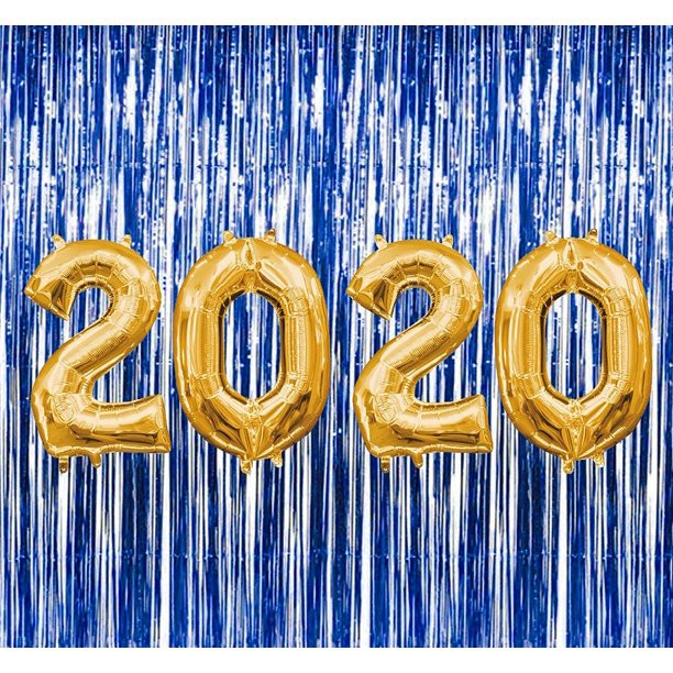 Blue And Gold Graduation Party Ideas
 PMU Graduation 2020 Gold Balloons with Blue Curtain