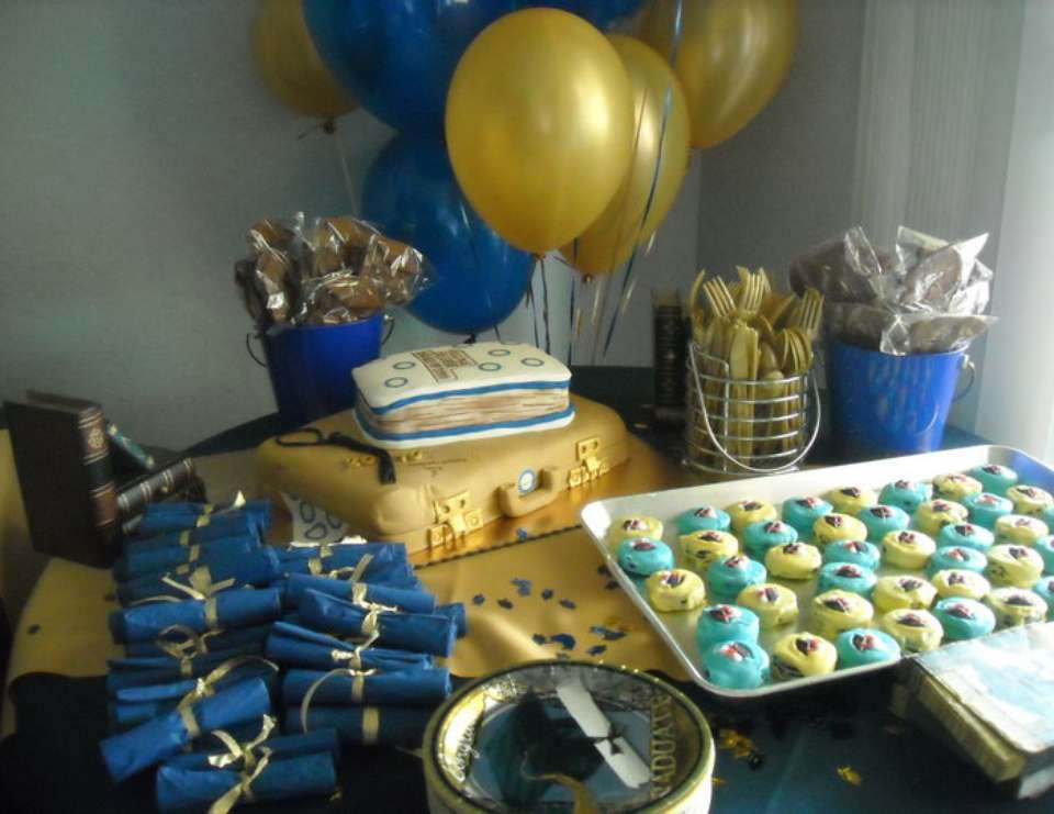 Blue And Gold Graduation Party Ideas
 College Graduation Graduation End of School "Gold and