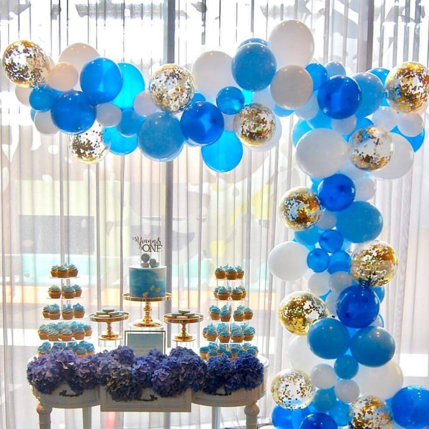 Blue And Gold Graduation Party Ideas
 PartyWoo Blue Gold and White Balloons 70 pcs 12 inch Royal