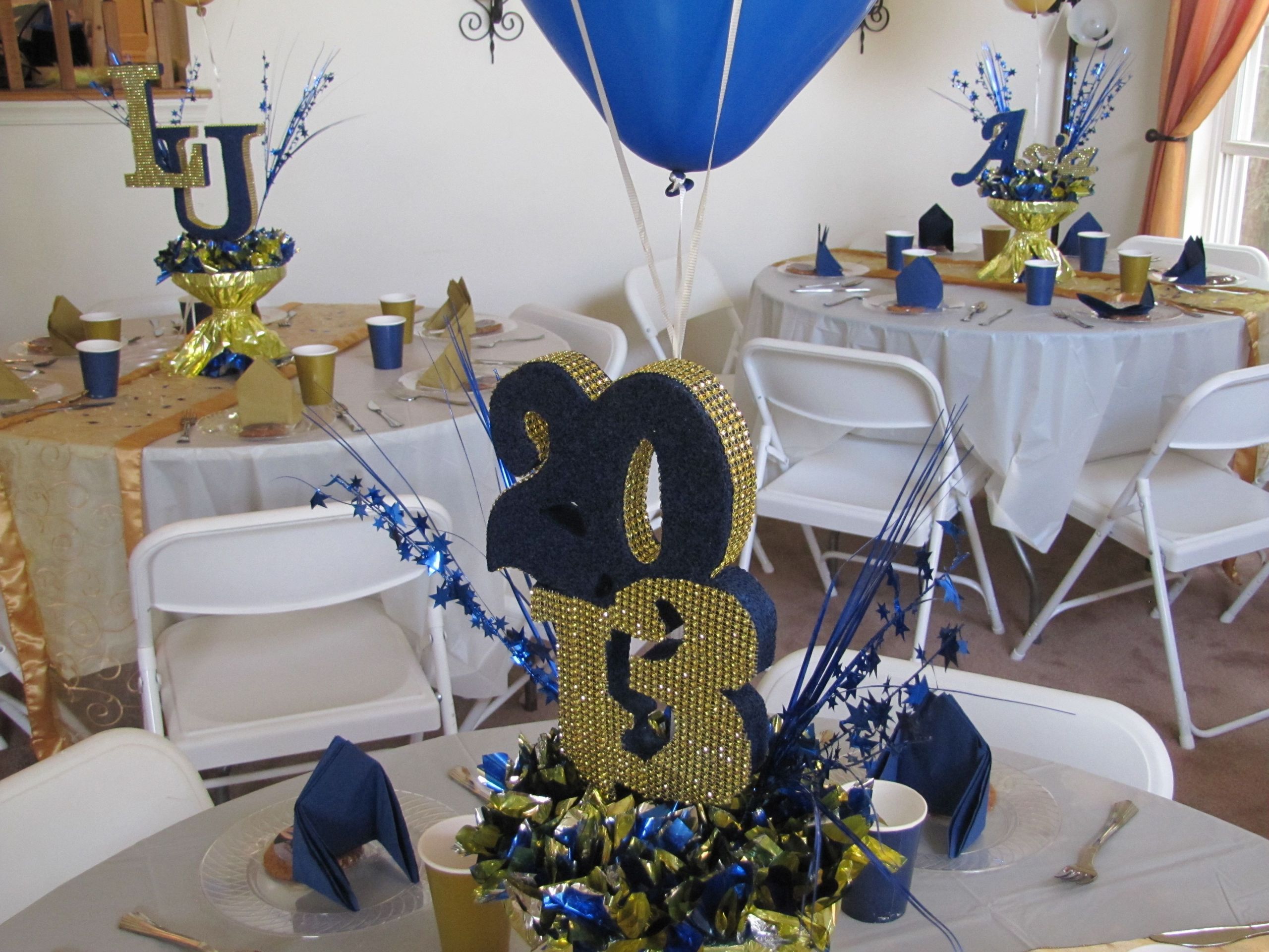 Blue And Gold Graduation Party Ideas
 LaSalle University graduation party gold blue and cream