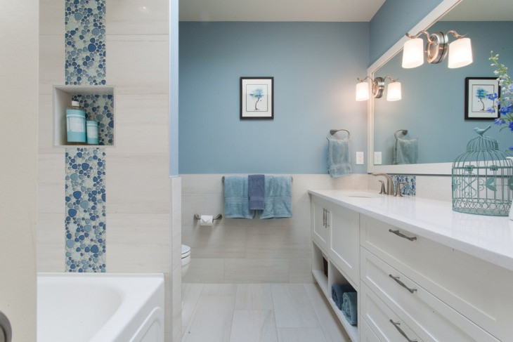 Blue And White Bathroom Decor
 15 Blue and White Bathroom Designs Ideas