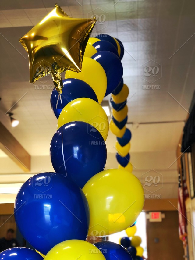 Blue And Yellow Graduation Party Ideas
 BLUE & YELLOW GRADUATION DECORATIONS💛💙 stock photo
