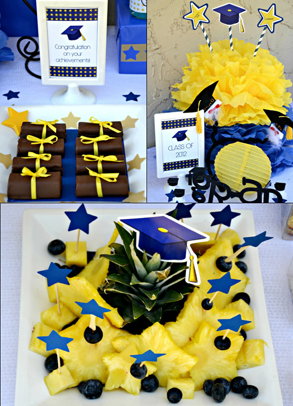 Blue And Yellow Graduation Party Ideas
 Graduation Party Ideas & FREE Party Printables Party