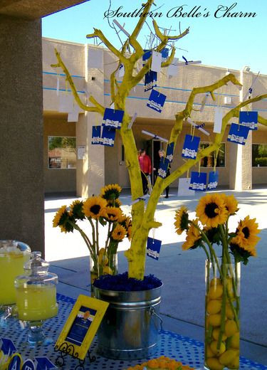 Blue And Yellow Graduation Party Ideas
 Blue & Yellow Graduation End of School Party Ideas