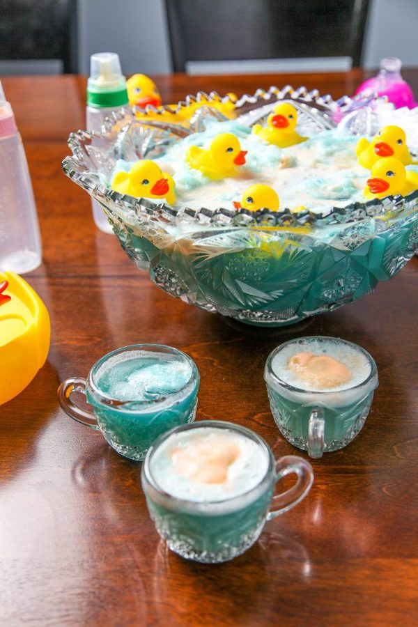 Blue Baby Shower Punch Recipes
 Super Frothy Blue Baby Shower Punch With Ducks