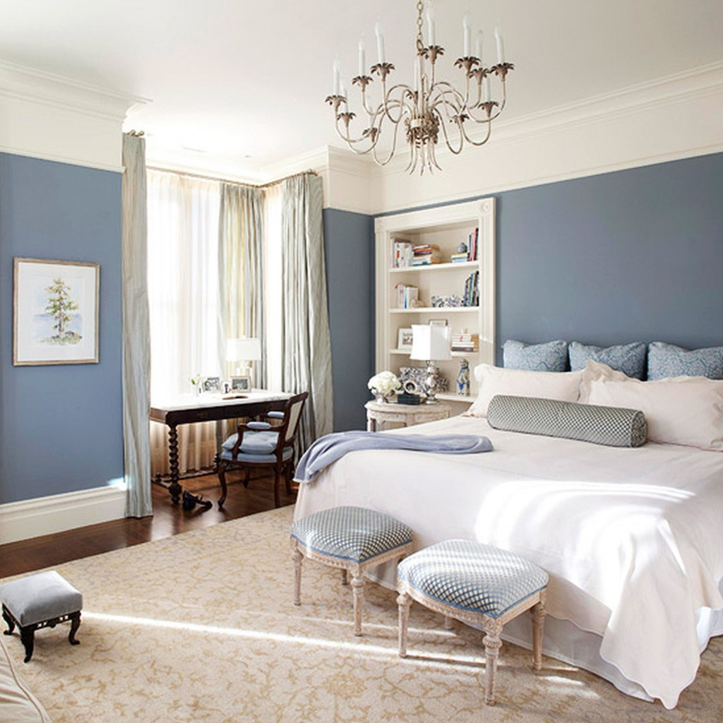 Blue Bedroom Paint Color
 How to Apply the Best Bedroom Wall Colors to Bring Happy