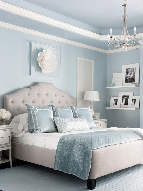 Blue Bedroom Paint Color
 Benjamin Moore Brittany Blue Bedroom Interiors By Color