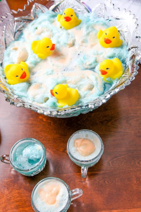 Blue Hawaiian Punch Recipes For Baby Showers
 Super Frothy Blue Baby Shower Punch With Ducks