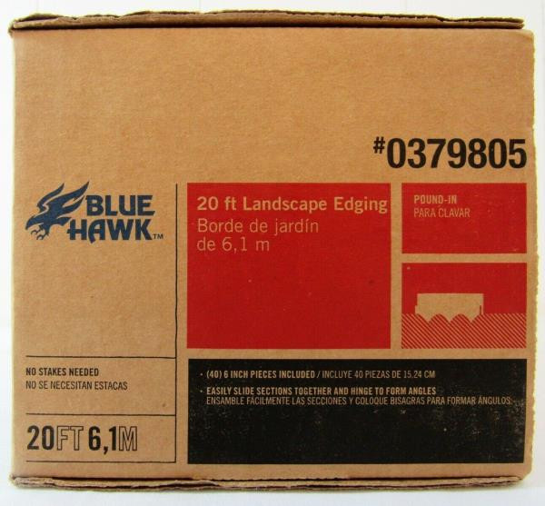 Blue Hawk Landscape Edging
 Blue Hawk Pack of 40 6 Inch Pound In Landscape Edging