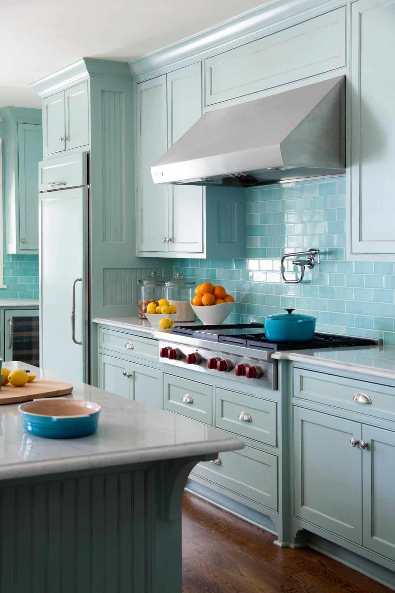 Blue Kitchen Tiles
 Retro Kitchen Ideas to Upgrade Your Current Kitchen