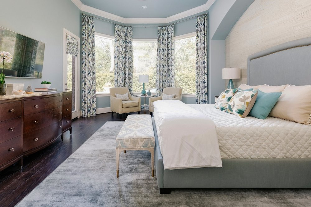 Blue Master Bedroom
 PROJECT REVEAL A Luxurious Master Bedroom Retreat — DESIGNED