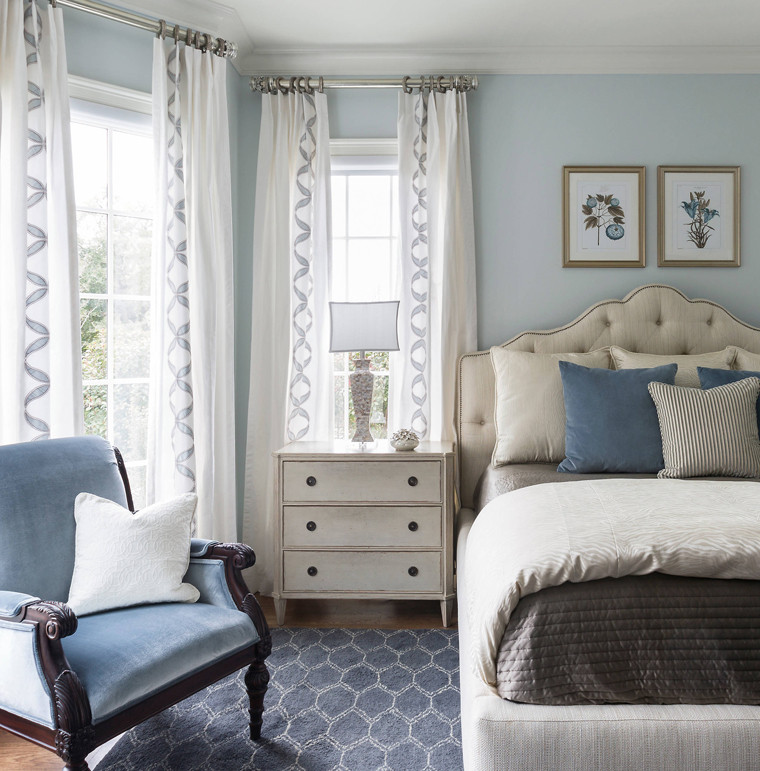 Blue Painted Bedroom
 Heather Scott Home & Design