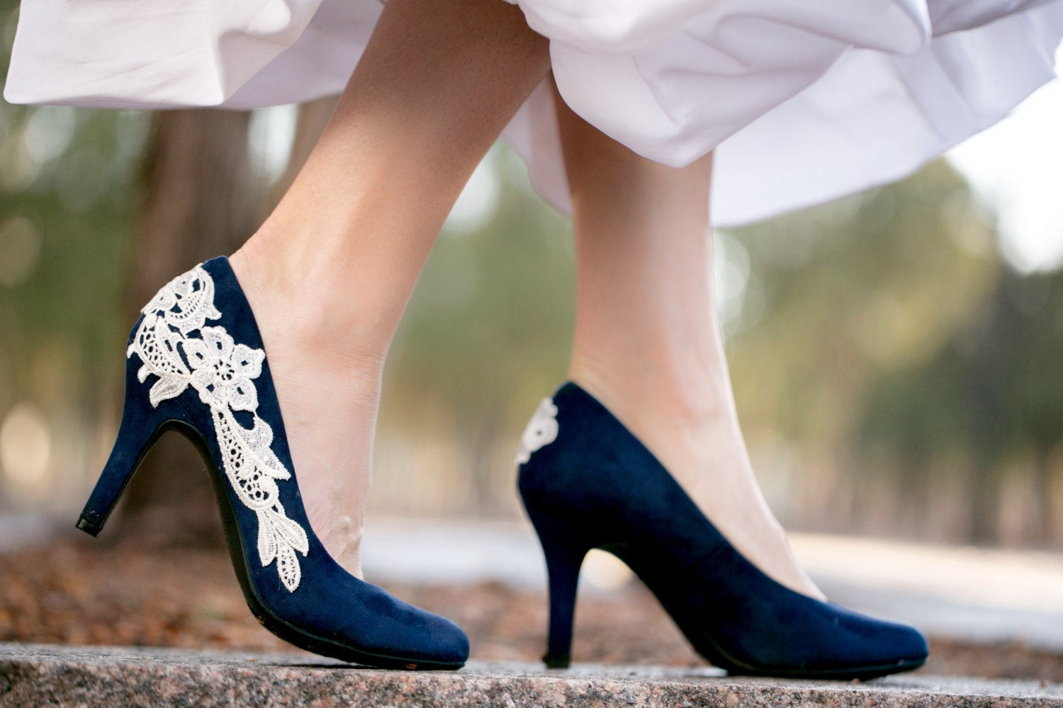Blue Shoes Wedding
 Navy Blue Wedding Shoes Bridal Shoes Low Wedding Heels Blue
