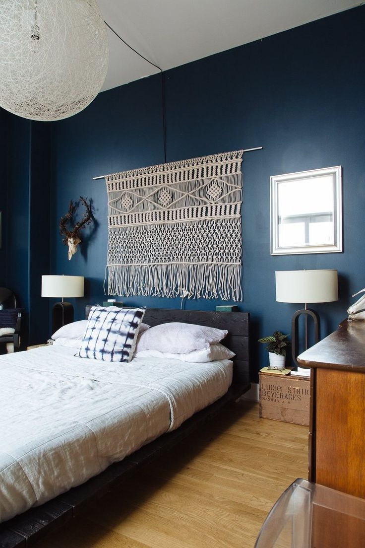 Blue Walls Bedroom
 Navy & Dark Blue Bedroom Design Ideas &