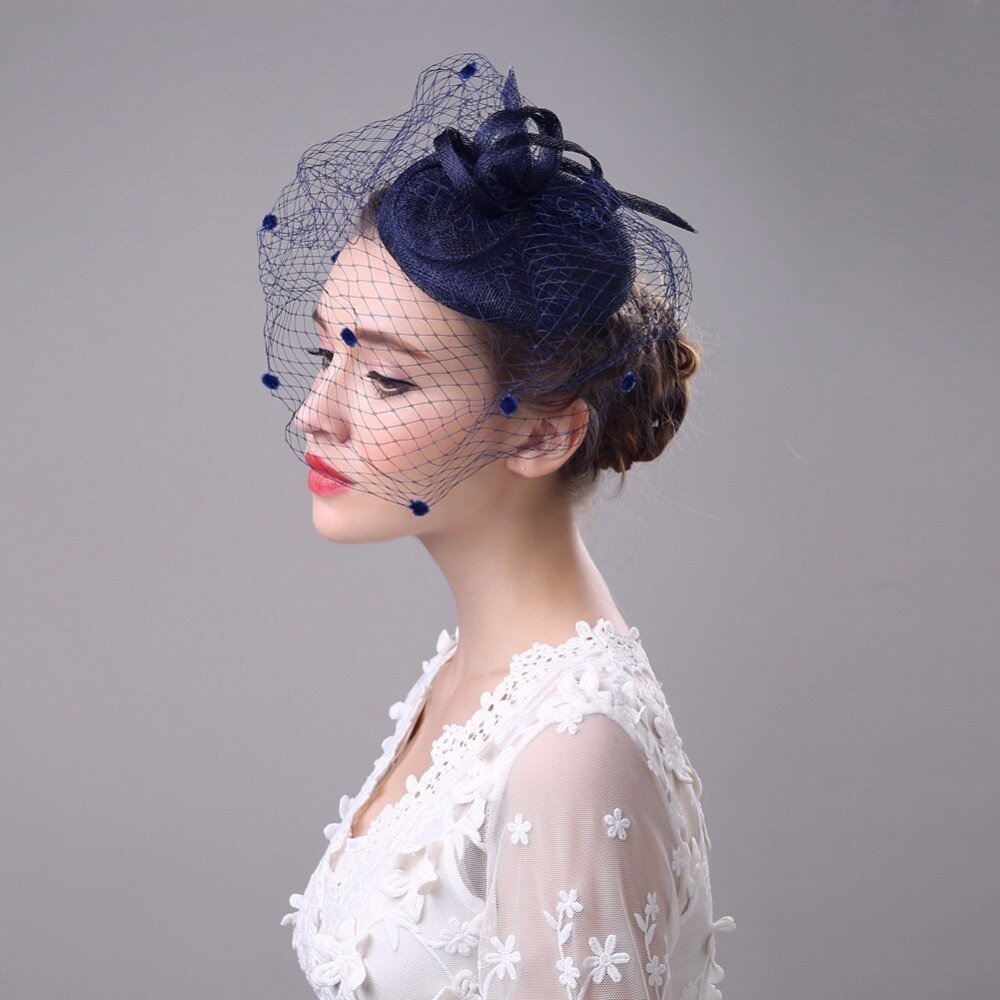 Blue Wedding Veil
 Aliexpress Buy Dressv elegant dark blue wedding hats