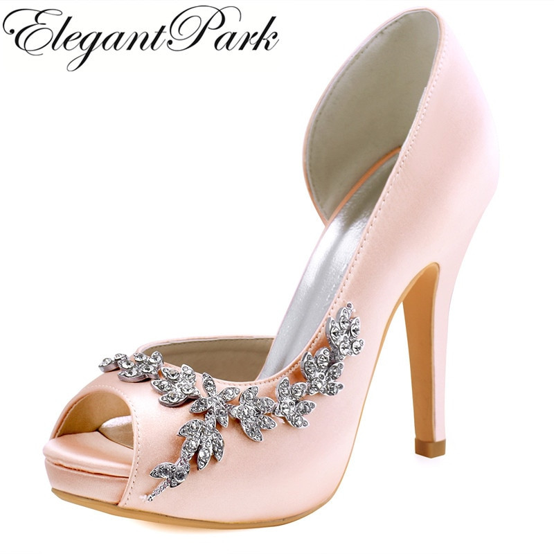 Blush Colored Wedding Shoes
 Woman High Heel Wedding Shoes Blush pink Platform