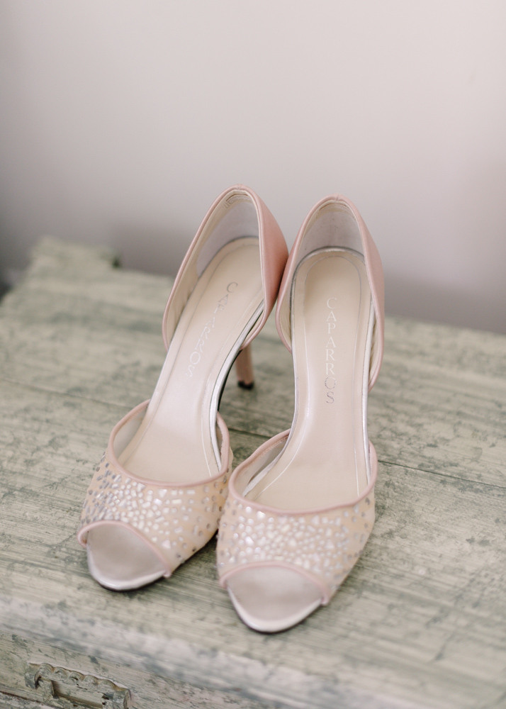 Blush Colored Wedding Shoes
 Blush Peep Toe Bridal Shoes Elizabeth Anne Designs The