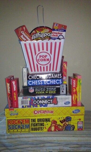 Board Game Gift Basket Ideas
 Family Game Night Basket perfect for raffle or silent