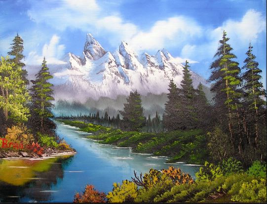 Bob Ross Landscape Paintings
 Creations Quilts Art Whatever by Nina Marie Sayre 8