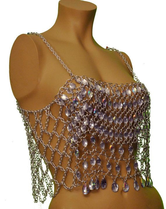Body Jewelry Over Clothes
 Chainmail Top Women’s Clothing Body Jewelry