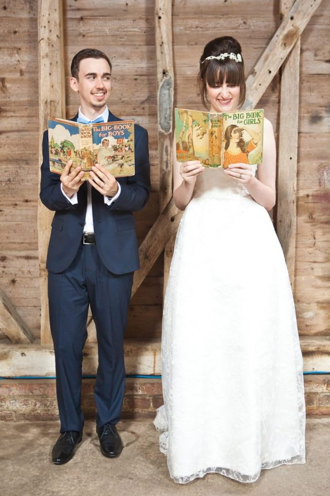 Book Themed Wedding
 Homemade Book Themed Wedding Boho Weddings