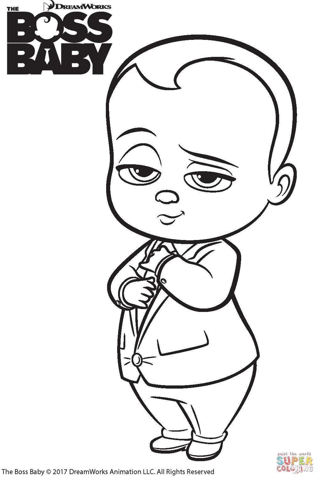 Boss Baby Coloring Page
 The Boss Baby coloring page
