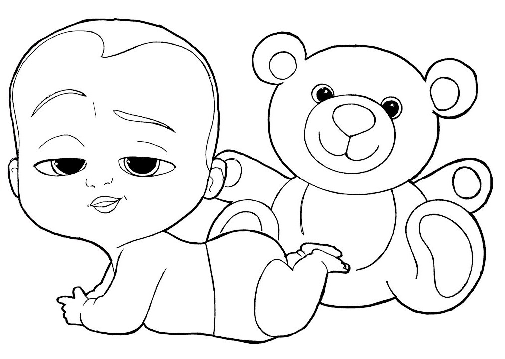 Boss Baby Coloring Page
 Free Printable Baby Coloring Pages For Kids