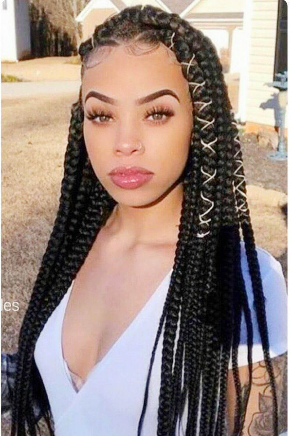 Box Braid Hairstyles
 37 Unique Triangle Box Braids Hairstyles 2019 Funky For
