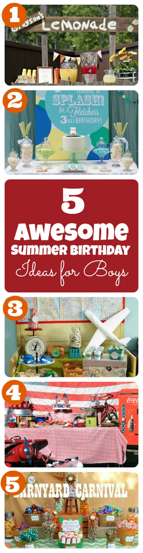 Boy Summer Birthday Party Ideas
 Summer Birthday Party Theme Ideas for Boys