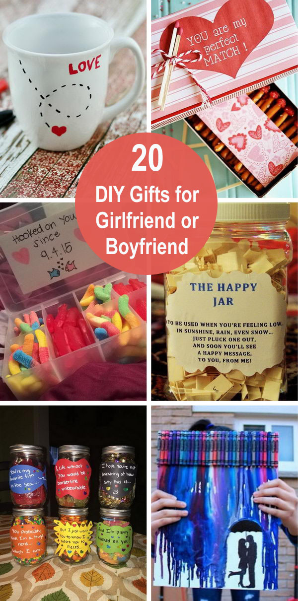 Boyfriend Girlfriend Gift Ideas
 20 DIY Gifts for Girlfriend or Boyfriend