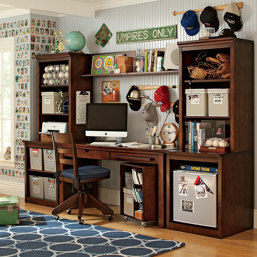 Boys Bedroom Desk
 Study Space Inspiration for Teens