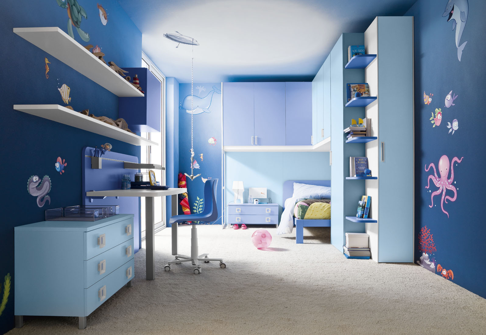 Boys Blue Bedroom
 15 Beautiful Dark Blue Wall Design Ideas