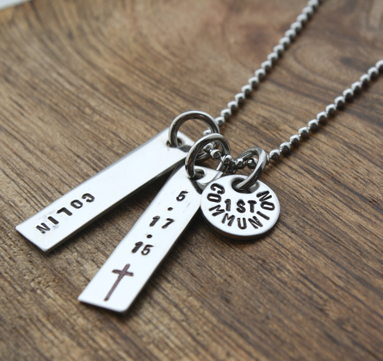 Boys Communion Gift Ideas
 Boys First munion Necklace For Boy by sierrametaldesign