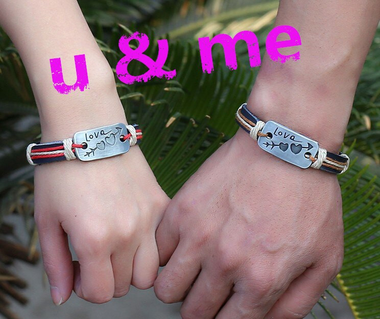 Bracelet For Girlfriend
 Gift For Boyfriend Girlfriend Genuine Leather Matching