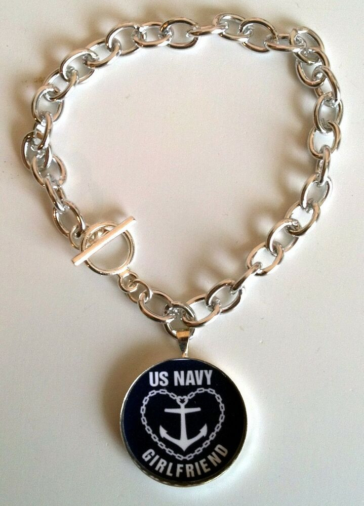 Bracelet For Girlfriend
 Navy Girlfriend Charm Bracelet