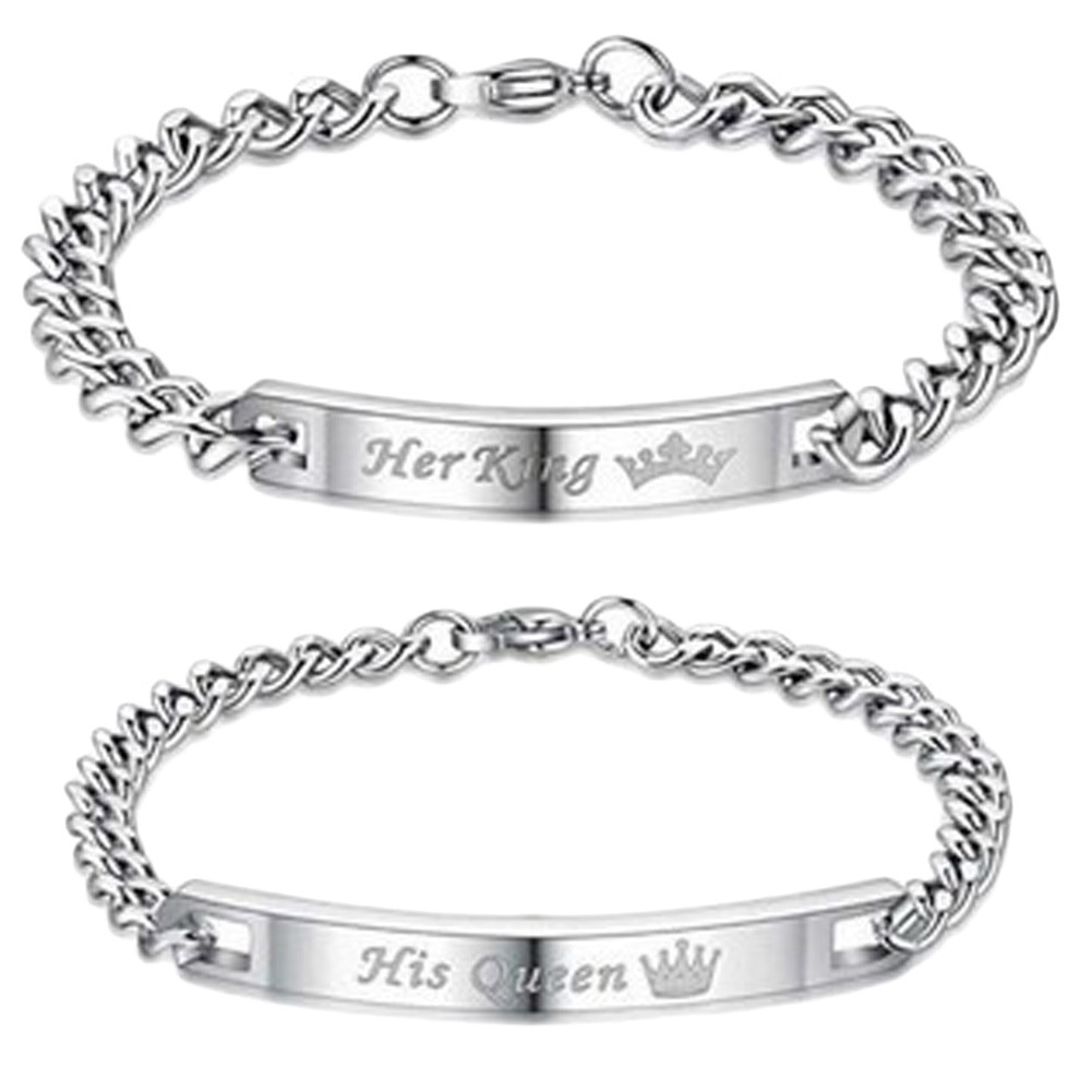 Bracelet For Girlfriend
 Her King Bracelets His Queen Couple Bracelets with Crytal