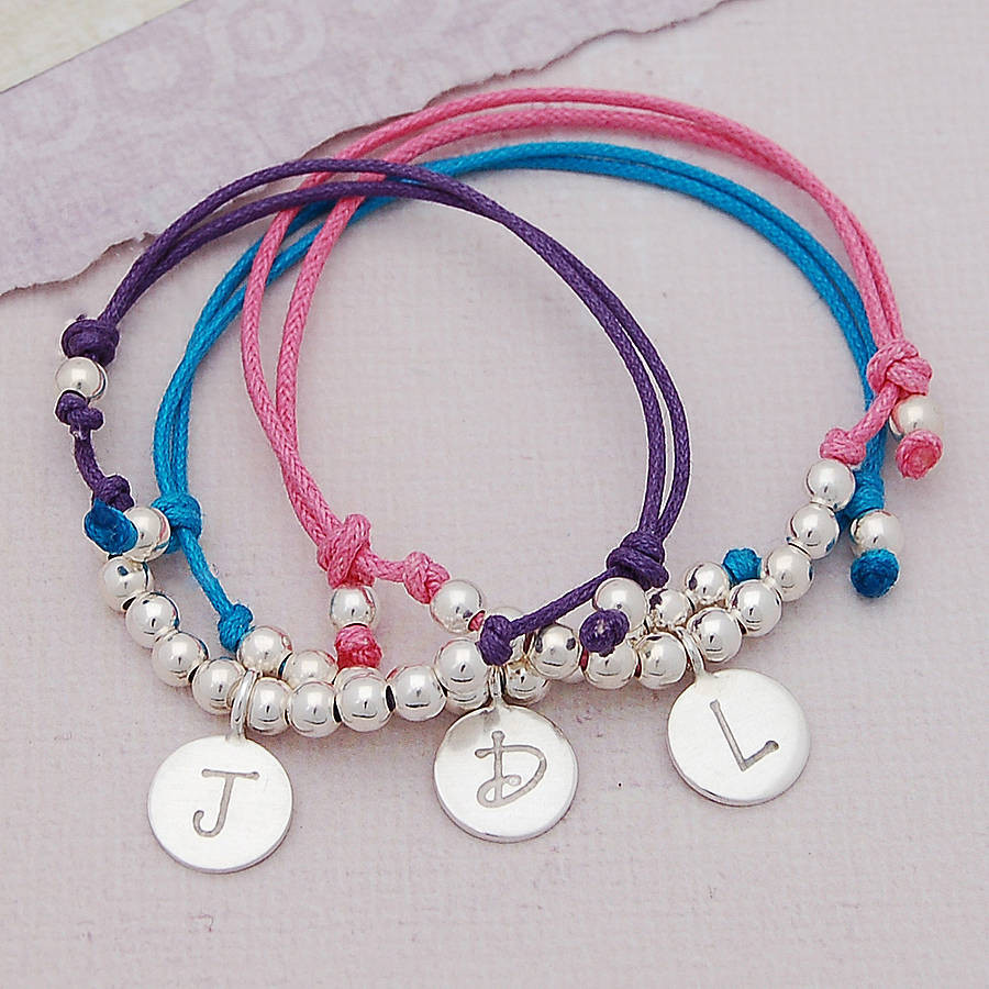 Bracelets For Girls
 personalised silver girls friendship bracelet by