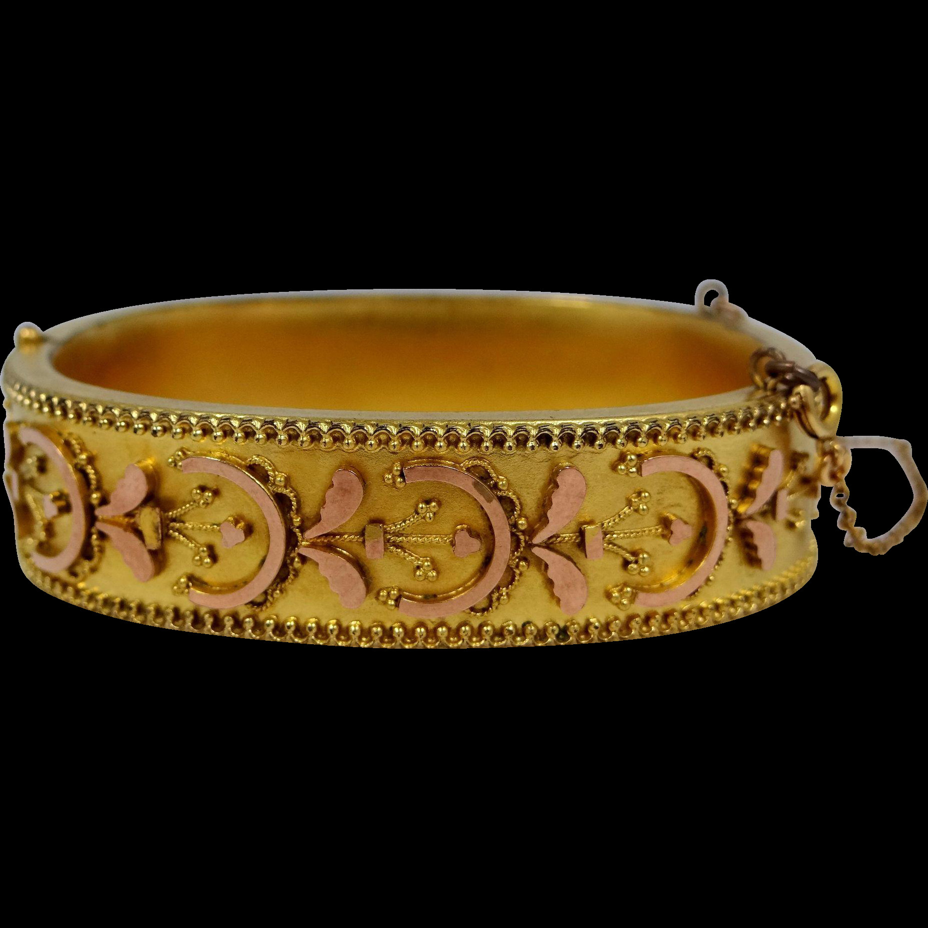 Bracelets For Small Wrists
 Victorian Gold Filled Etruscan Design Bangle Bracelet for
