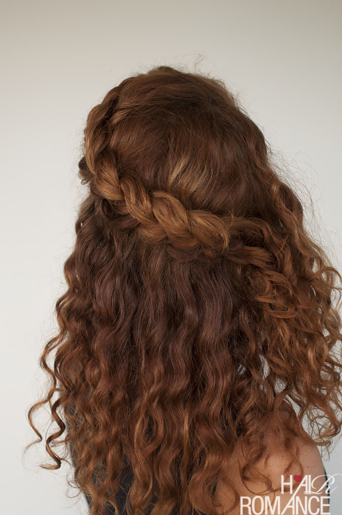 Braided Curls Hairstyle
 Curly hair tutorial the half up braid hairstyle Hair
