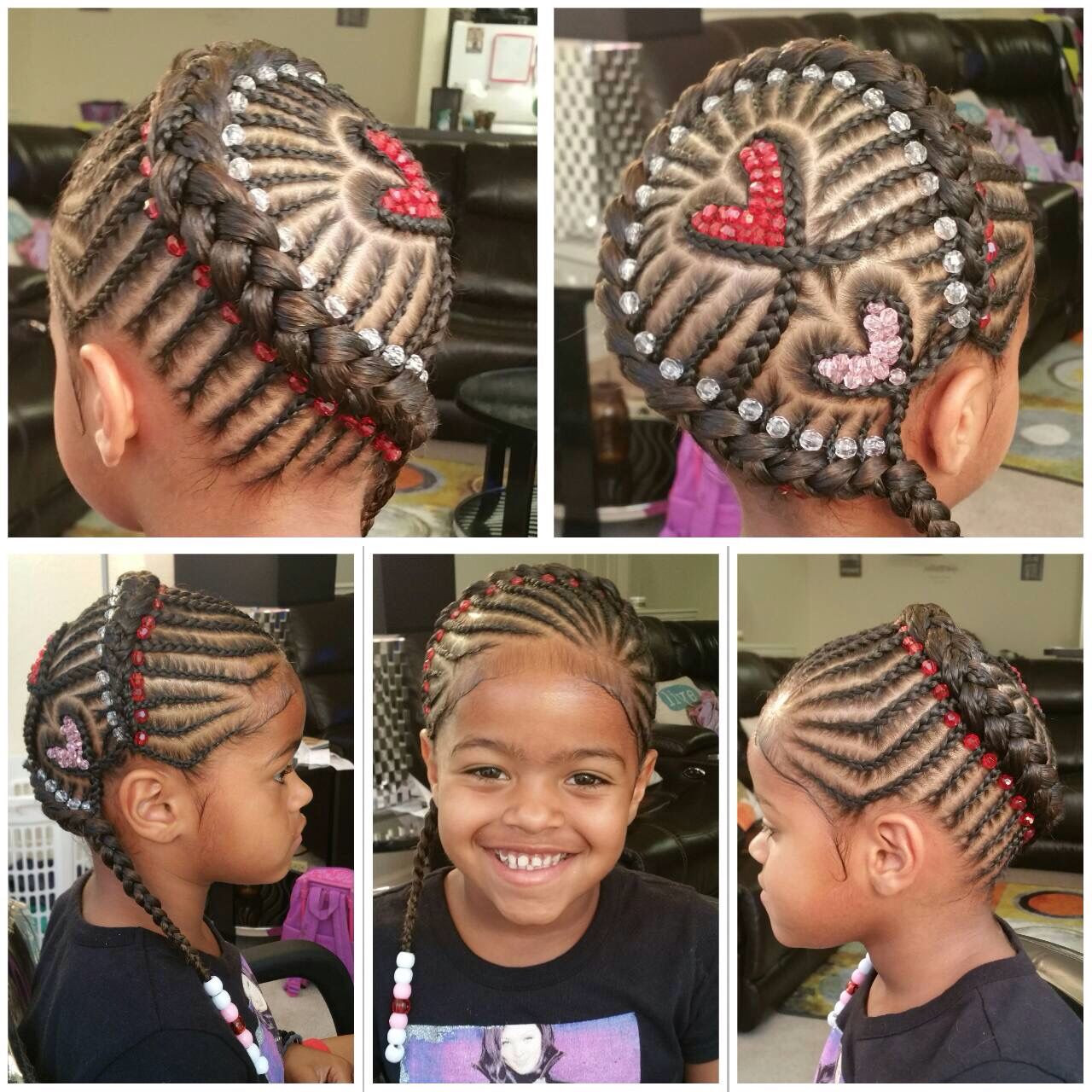 Braided Hairstyles For Kids With Beads
 Heart braid with beads
