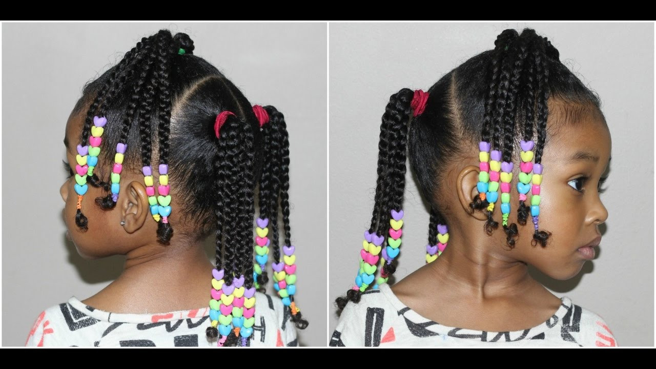Braided Hairstyles For Kids With Beads
 Kids Braided Hairstyle with Beads