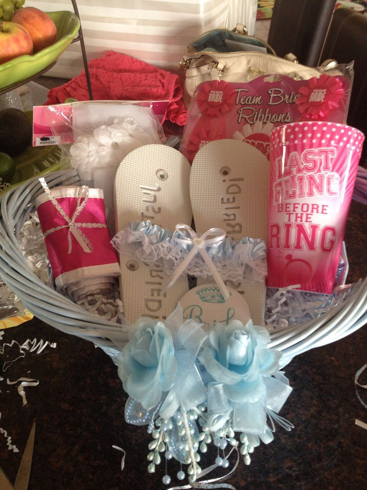 Bridal Shower Basket Gift Ideas
 Cute t for bridal shower Gift basket for bride