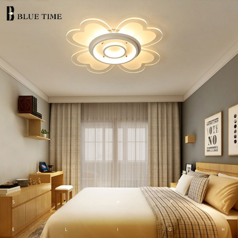 Bright Bedroom Lighting
 Beautiful Flower Acrylic Modern Led Ceiling Lights For