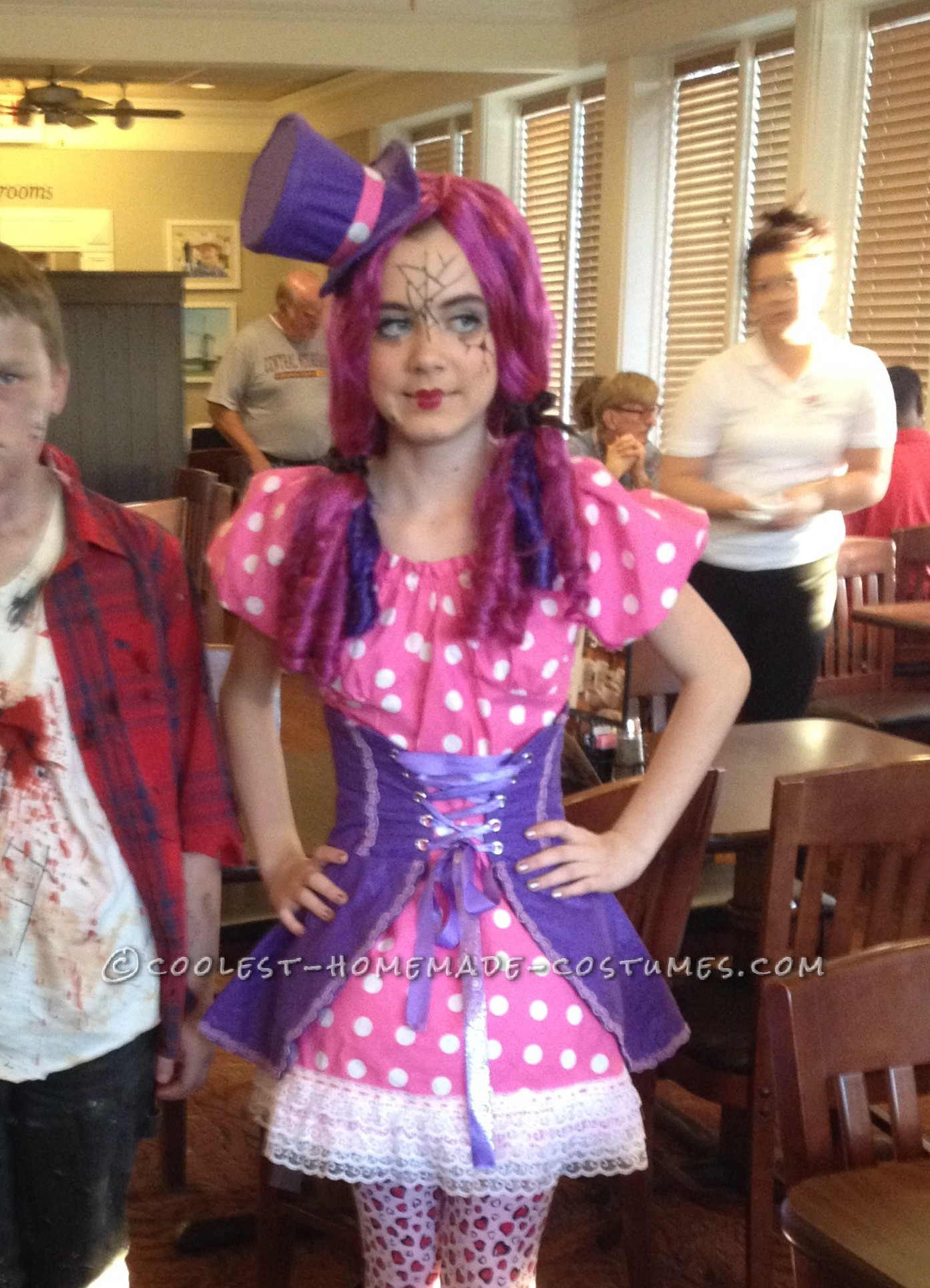 Broken Doll Costume DIY
 Polka Dot Broken Doll Costume Made by an 11 Year Old