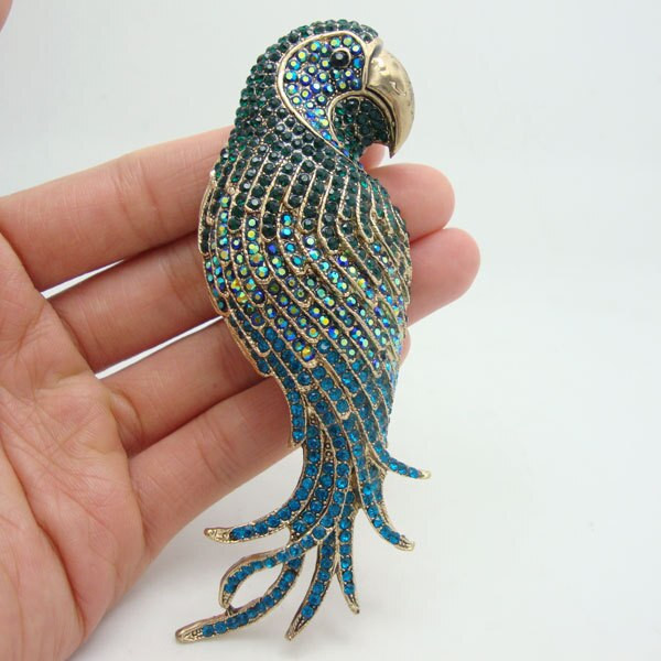 Brooches Art
 Vintage Retro Parrot Bird Animal Art Deco style Brooch Pin