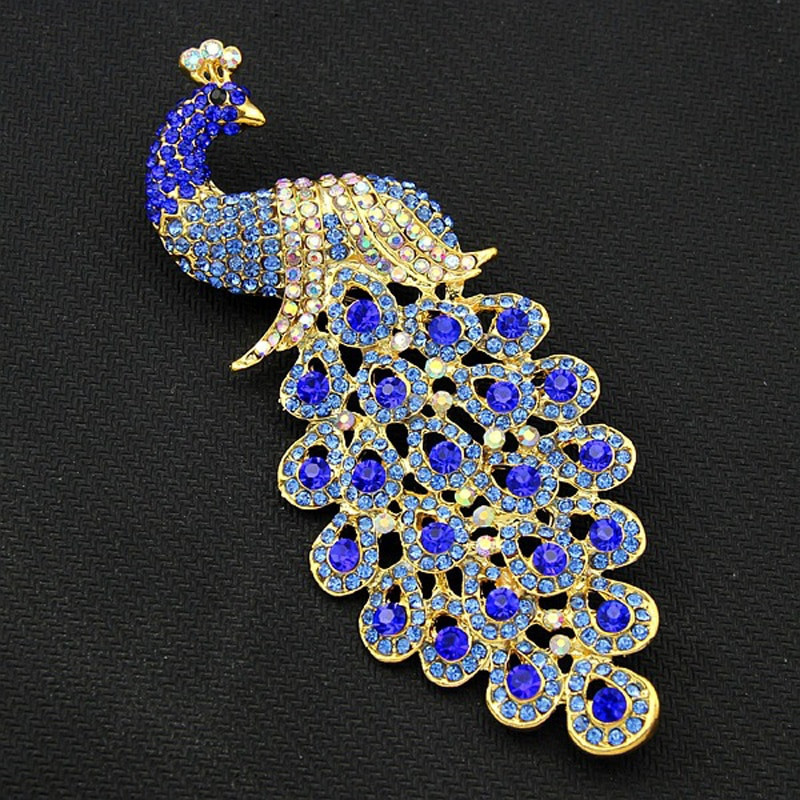 Brooches Jewellery
 2017 Brooches Pins For Women Blue Peacock Brooch