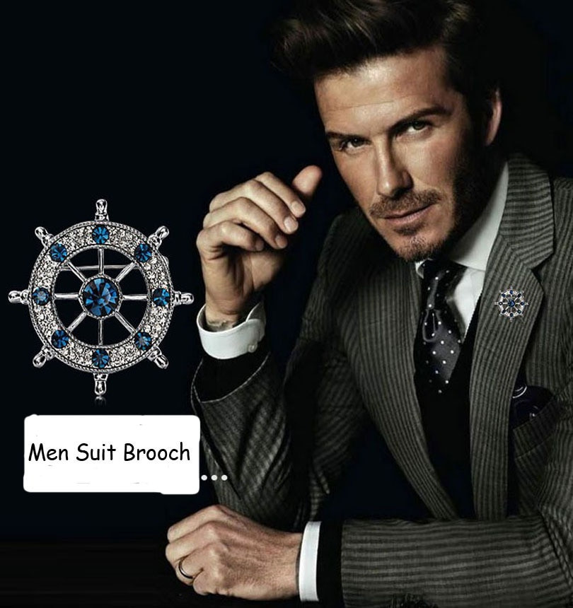Brooches Men
 Fashion Lapel badges Broche Vintage Mens Flower Suit Lapel