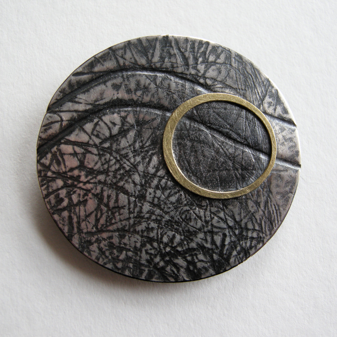 Brooches Modern
 Watery Deep Brooch Oxidised