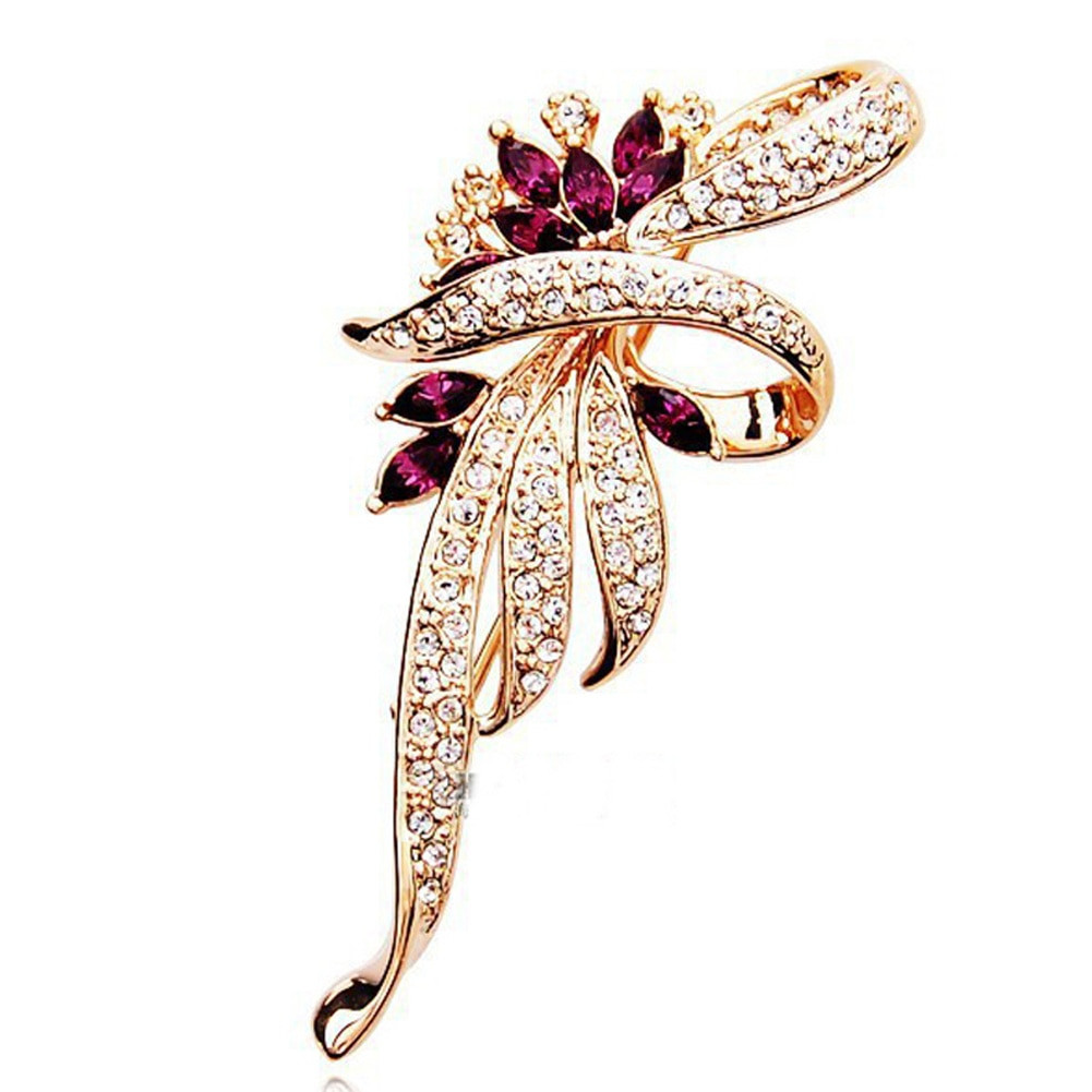 Brooches Pin
 1 Pcs Crystal Flower Brooch Pin Fashion Rhinestone Jewelry
