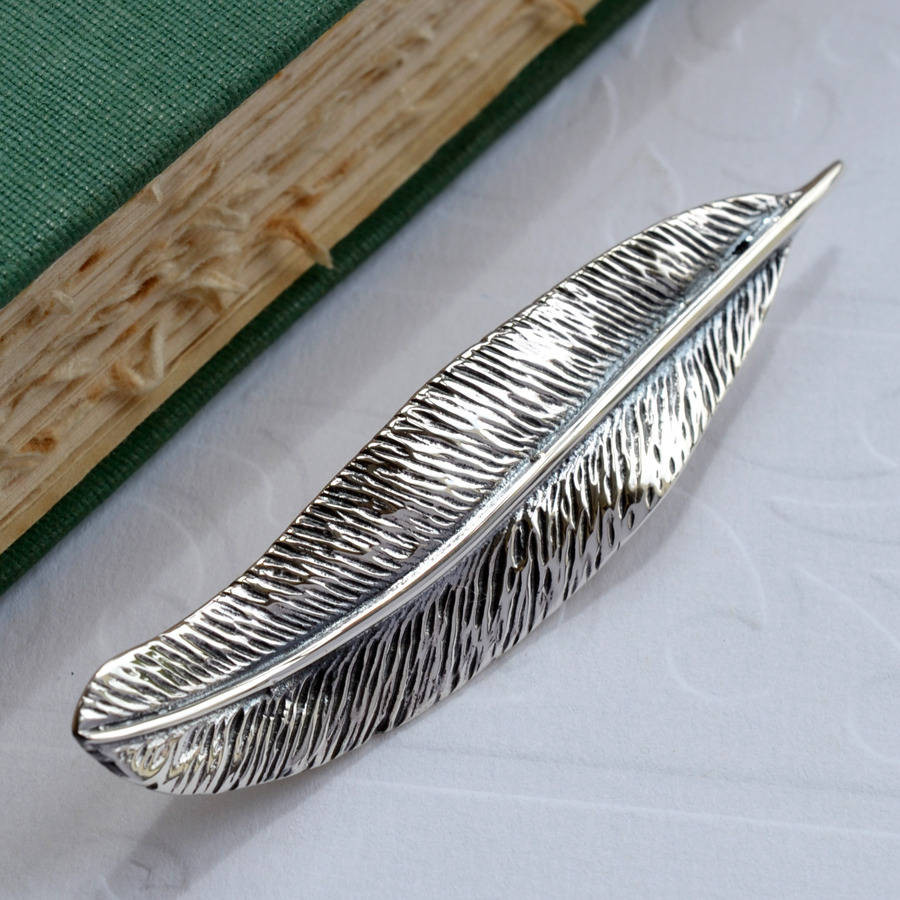 Brooches Silver
 sterling silver feather brooch by martha jackson sterling